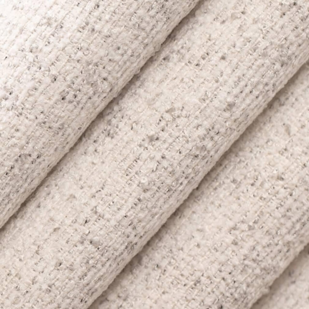 Grey Stain Resistant Performance Pet Friendly Texturedd Tweed Upholstery Fabric by The Yard - SKU: Erica Praline